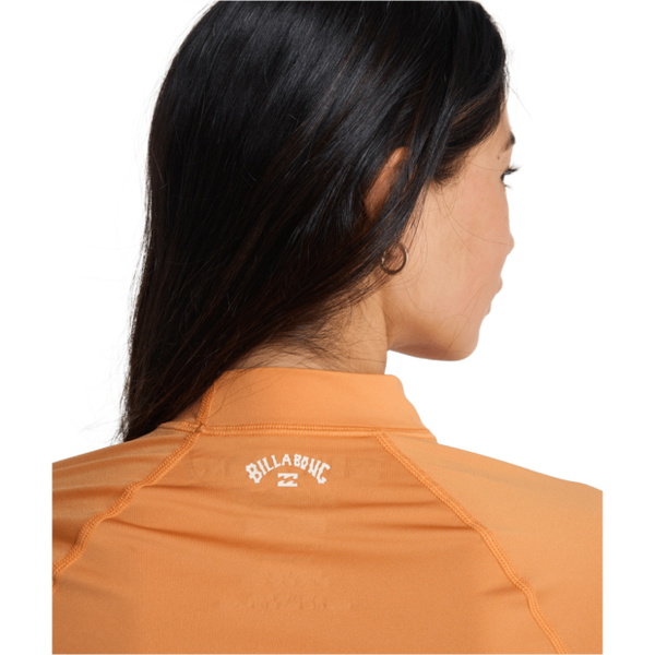 2026 Billabong Da Donna Canotta In Lycra A Maniche Lunghe Tropical Surf EBJWR03014 - Tangerine